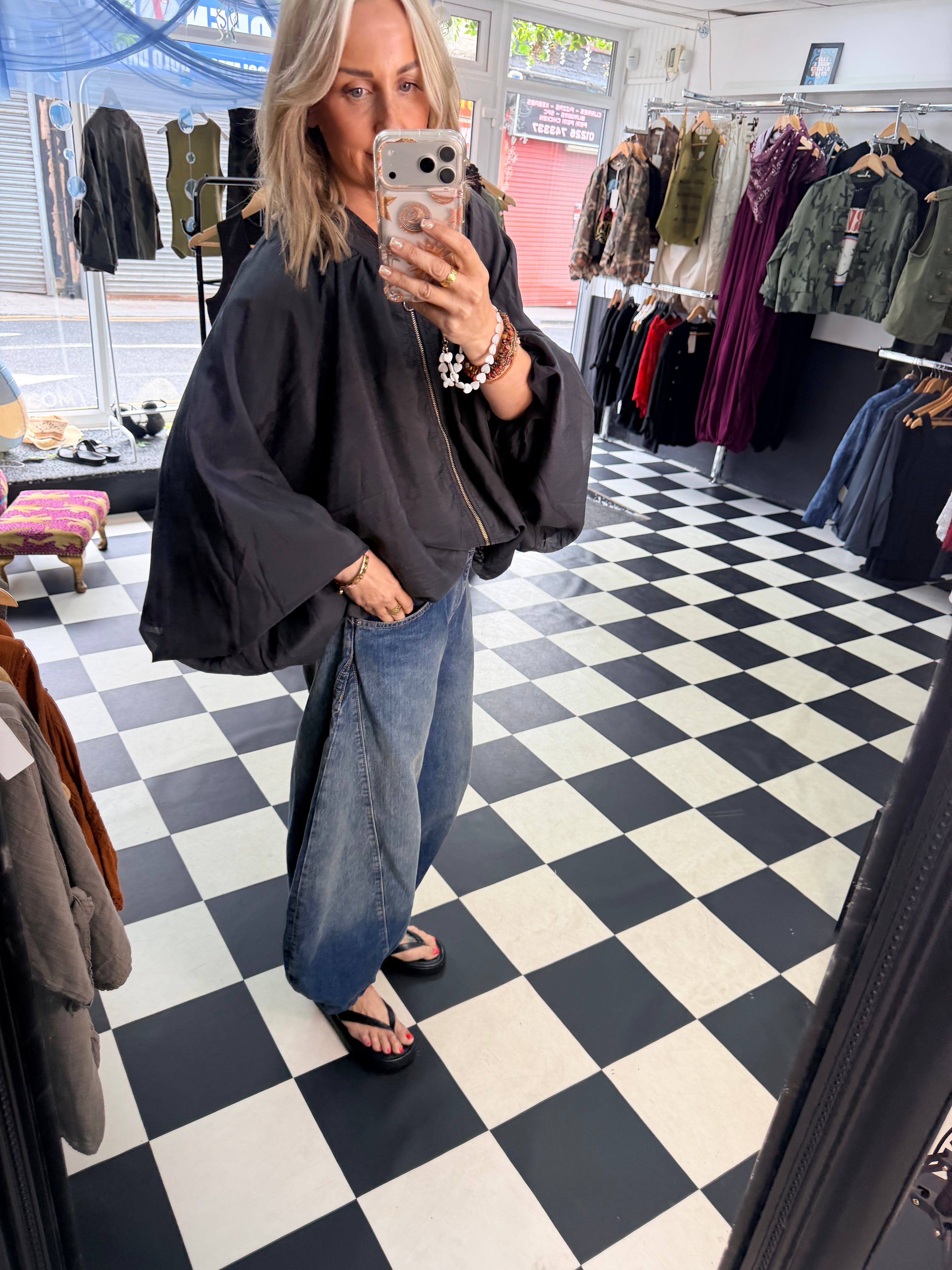 Balloon Jacket Black
