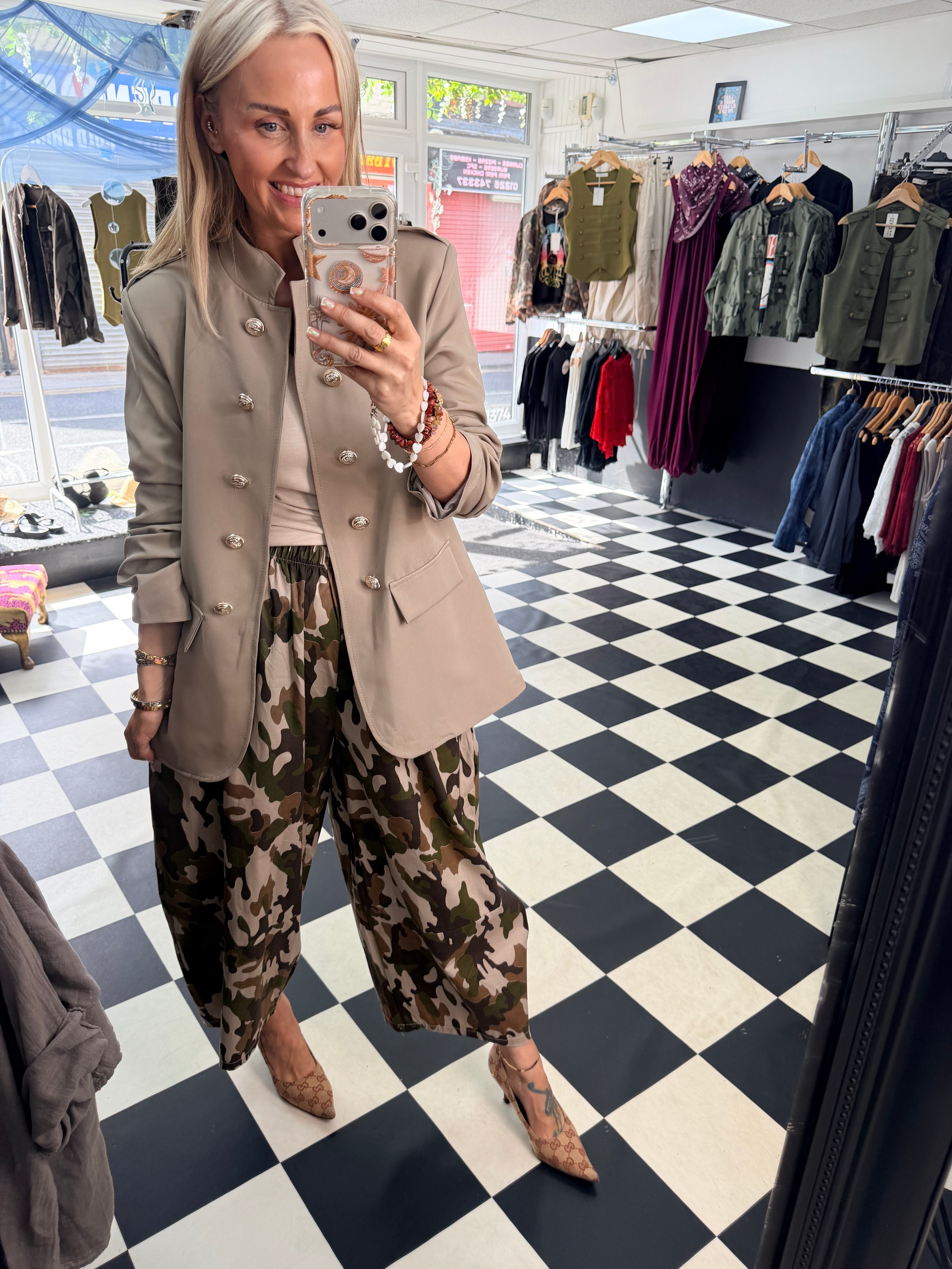 Military blazer Taupe