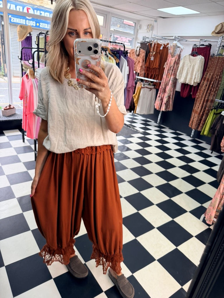 Bohemian Bella Bloomers  Rust