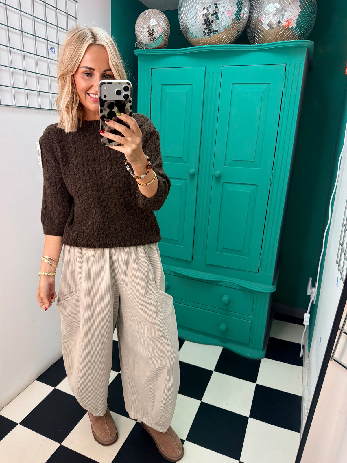 Cable Knit Jumper Chocolate