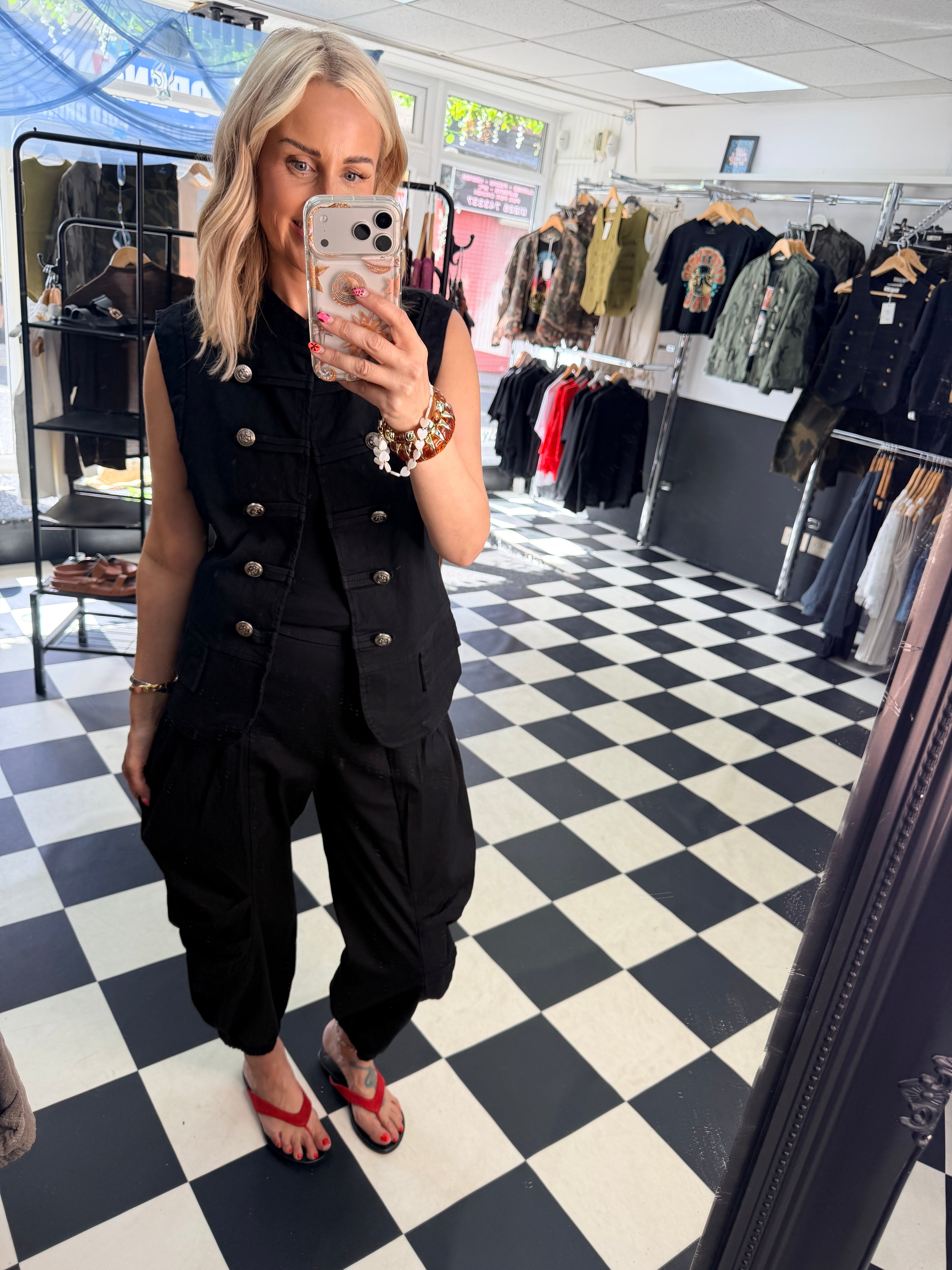 Barrel Side Pocket trousers Black