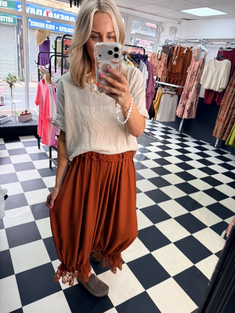 Bohemian Bella Bloomers  Rust