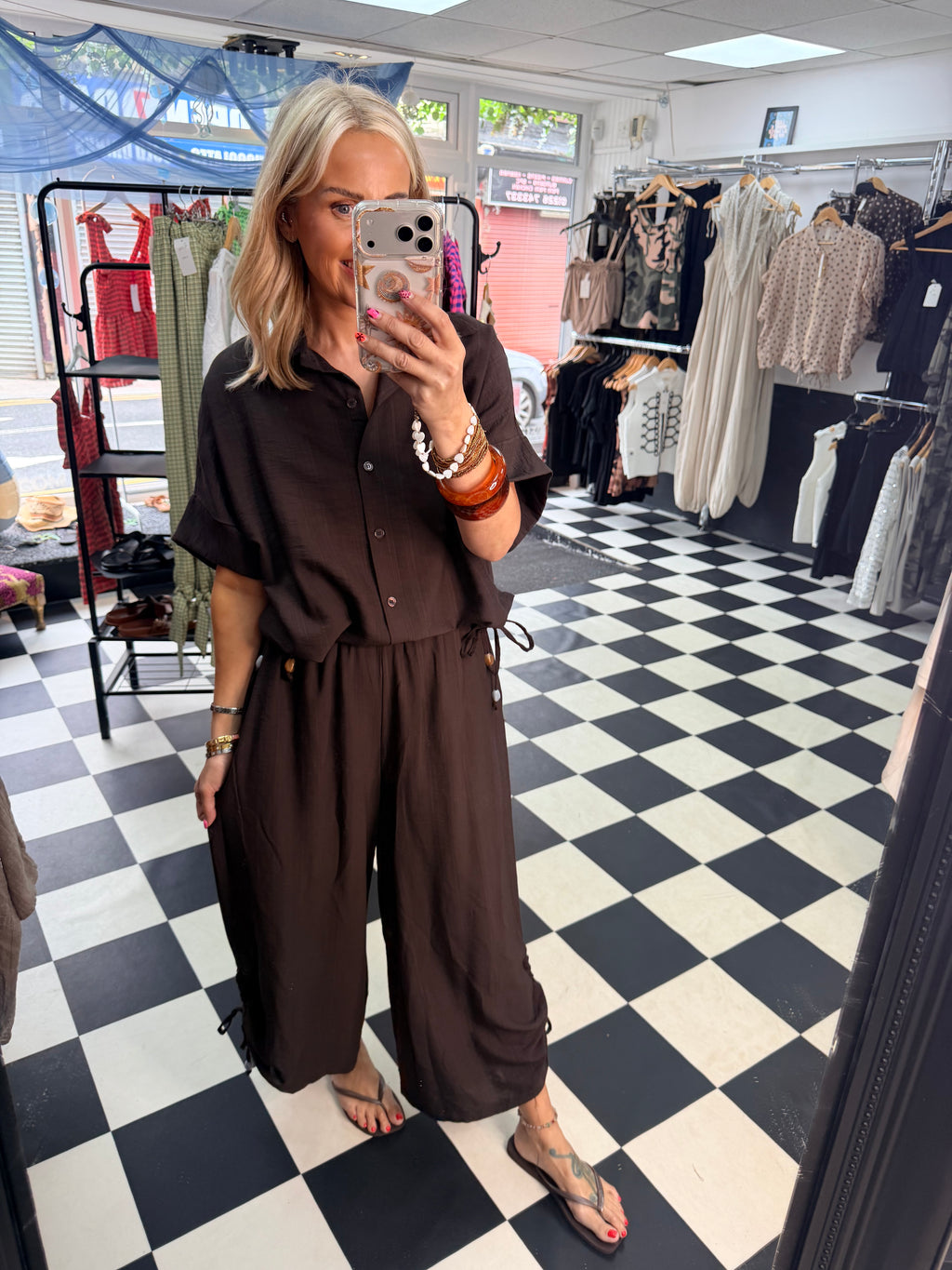 Beaded Co Ord Chocolate