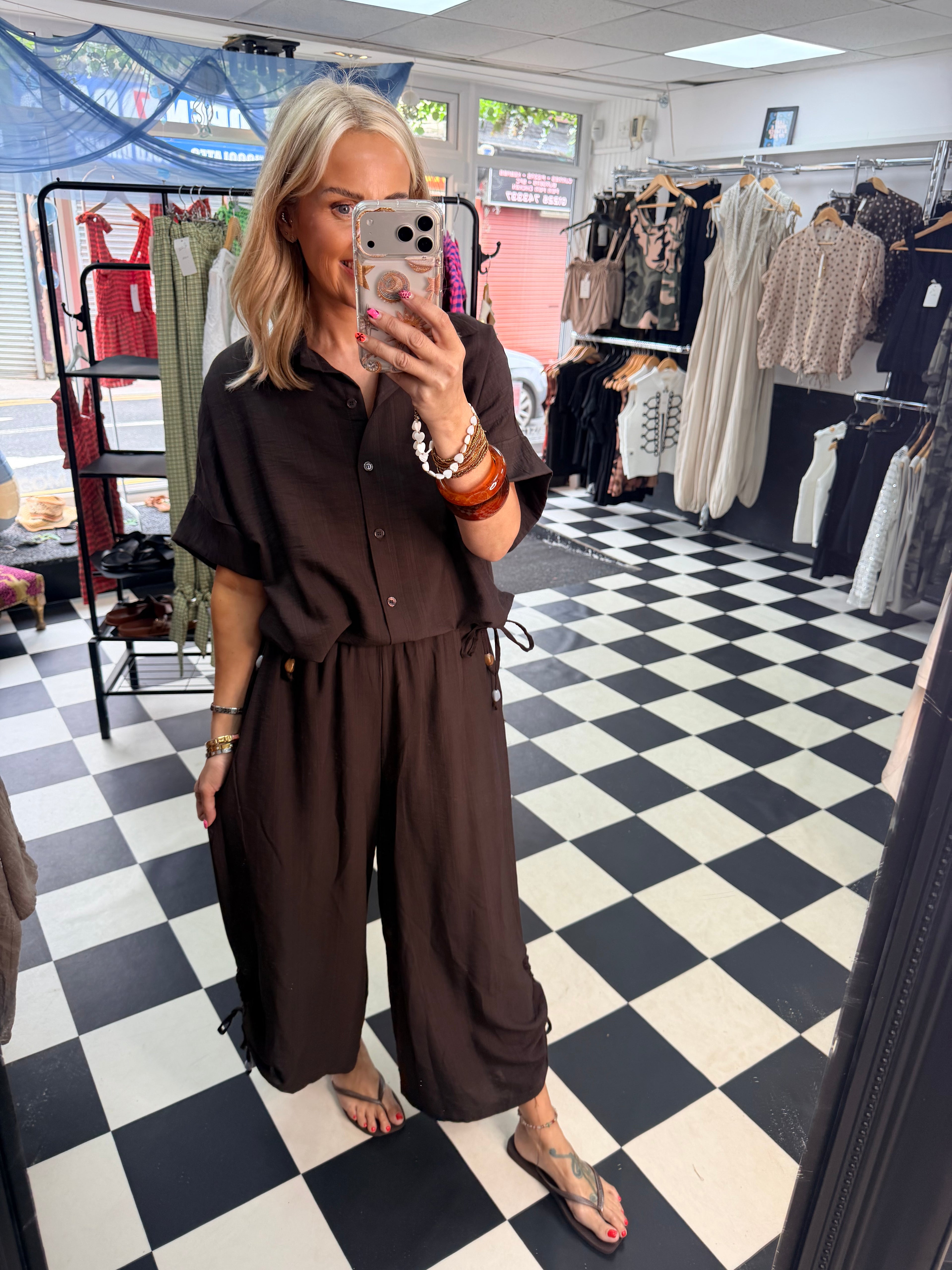 Beaded Co Ord Chocolate