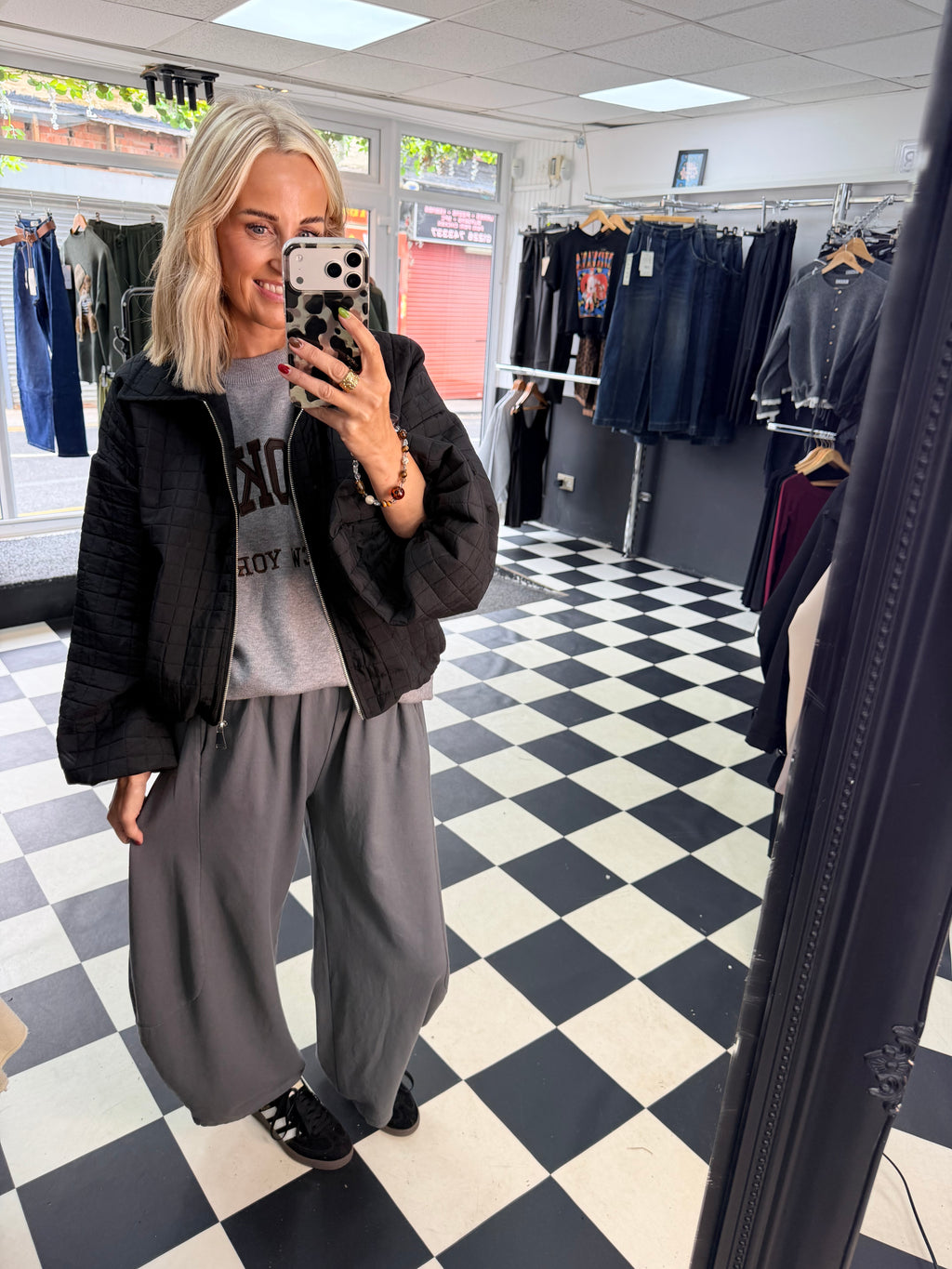 Barrel leg Joggers - Grey