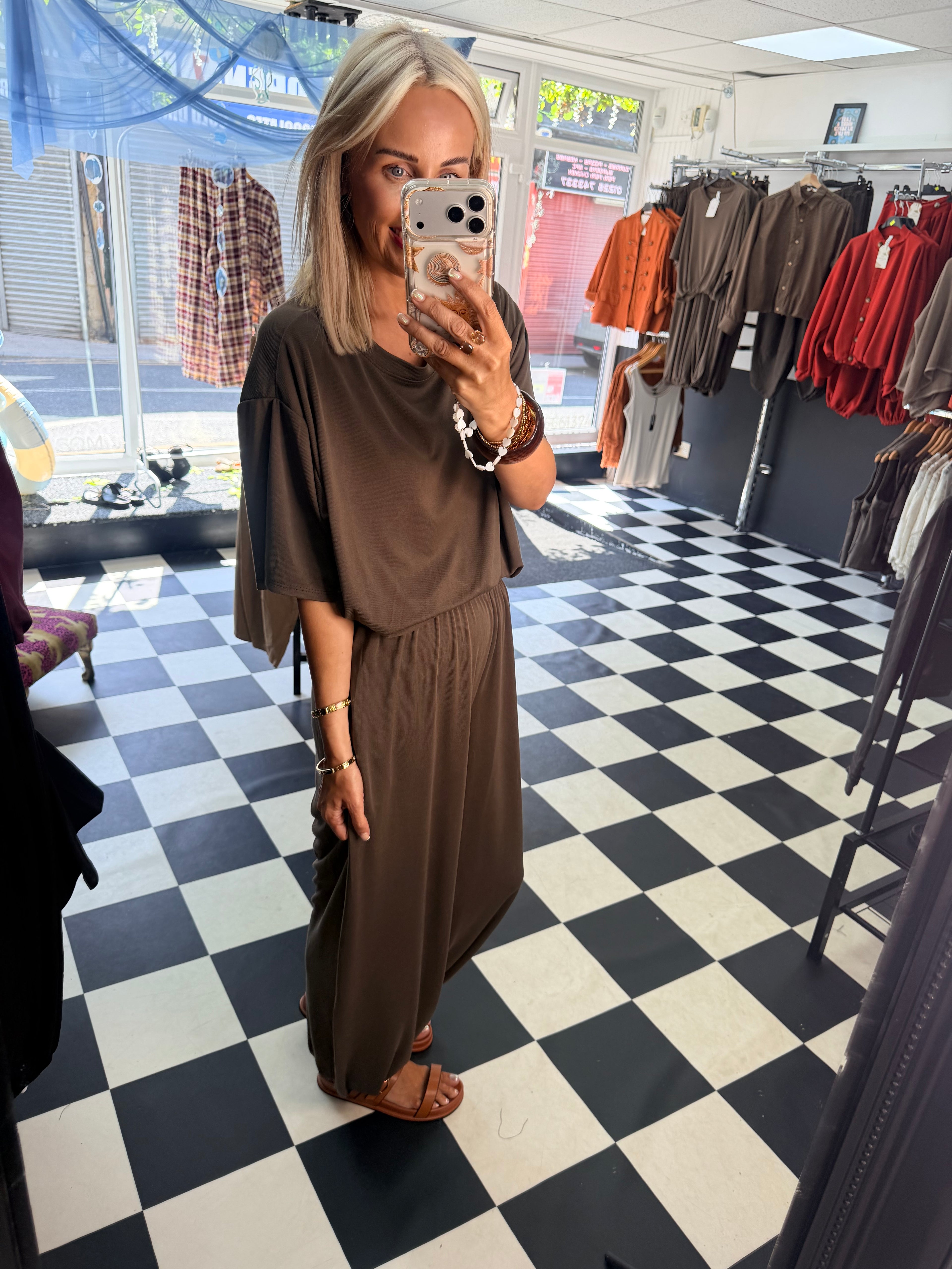 Weekend Slouch Co Ord Chocolate