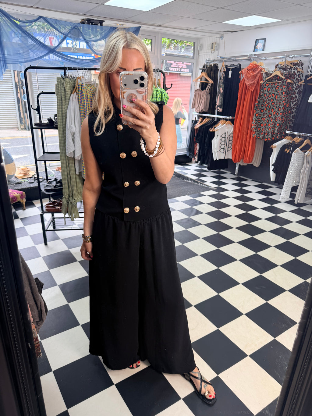 Palazzo Trousers Black
