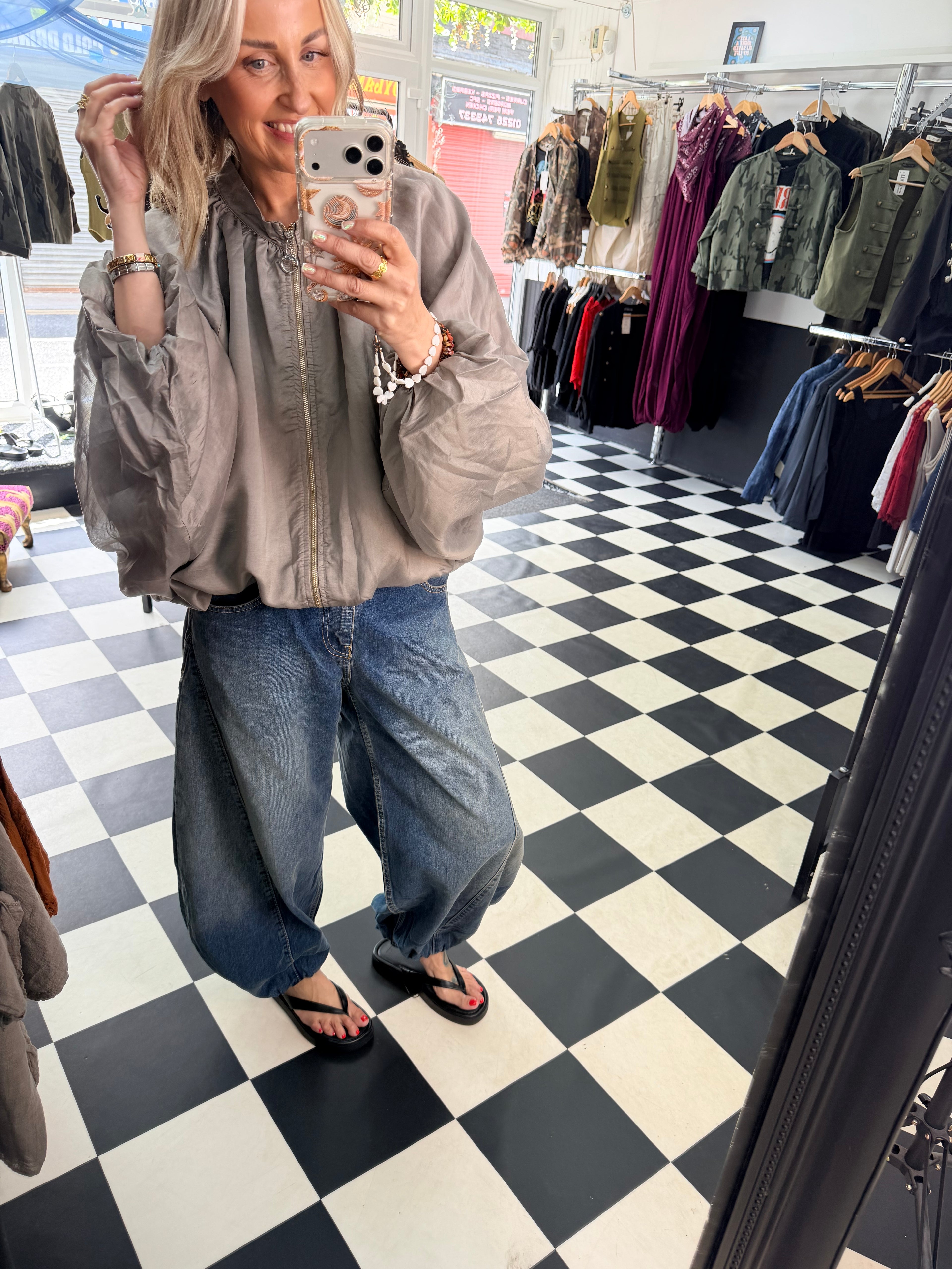 Balloon Jacket Taupe
