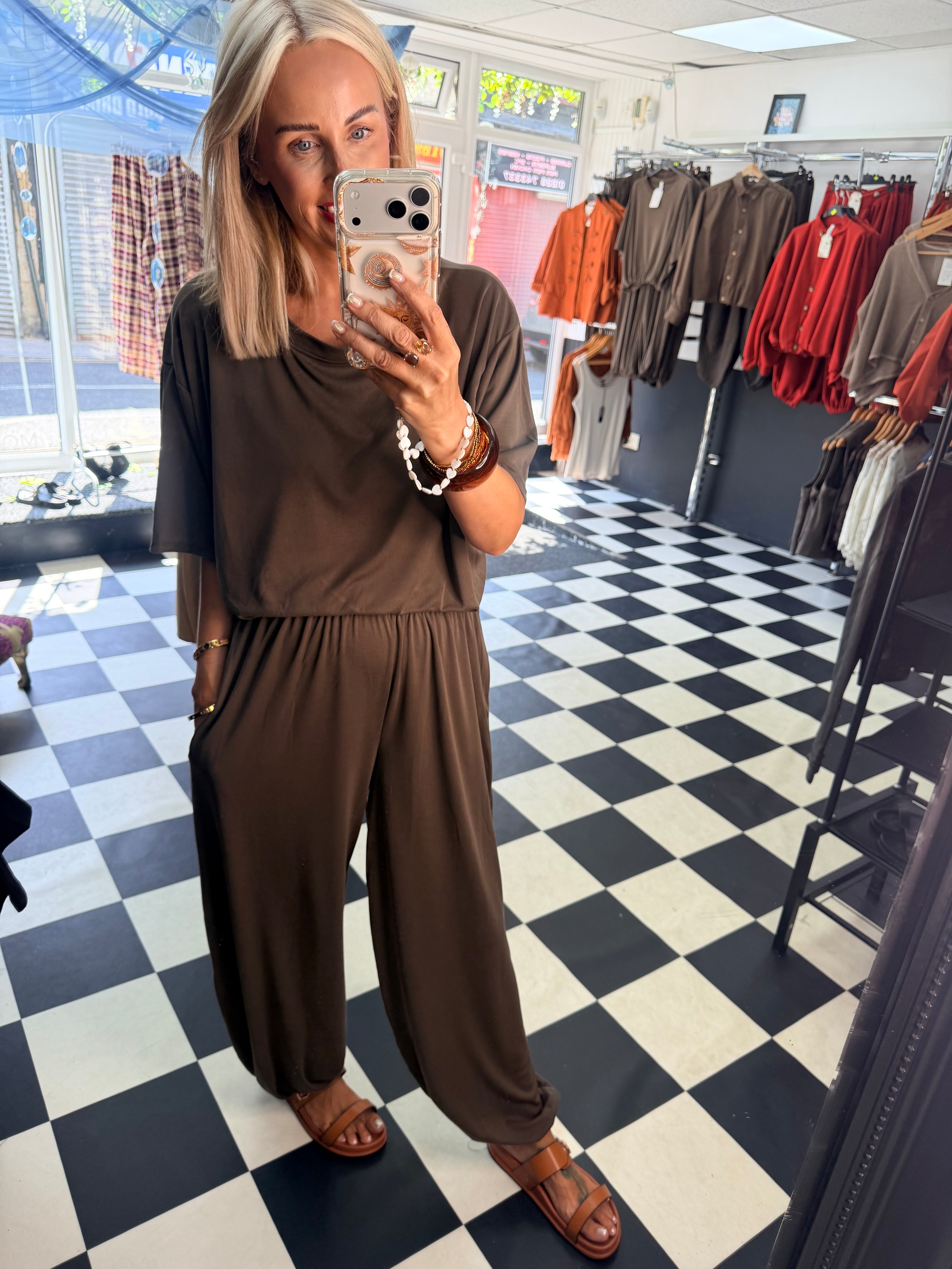 Weekend Slouch Co Ord Chocolate