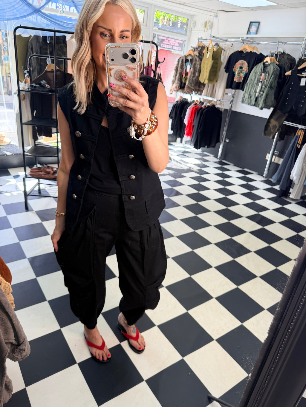 Barrel Side Pocket trousers Black