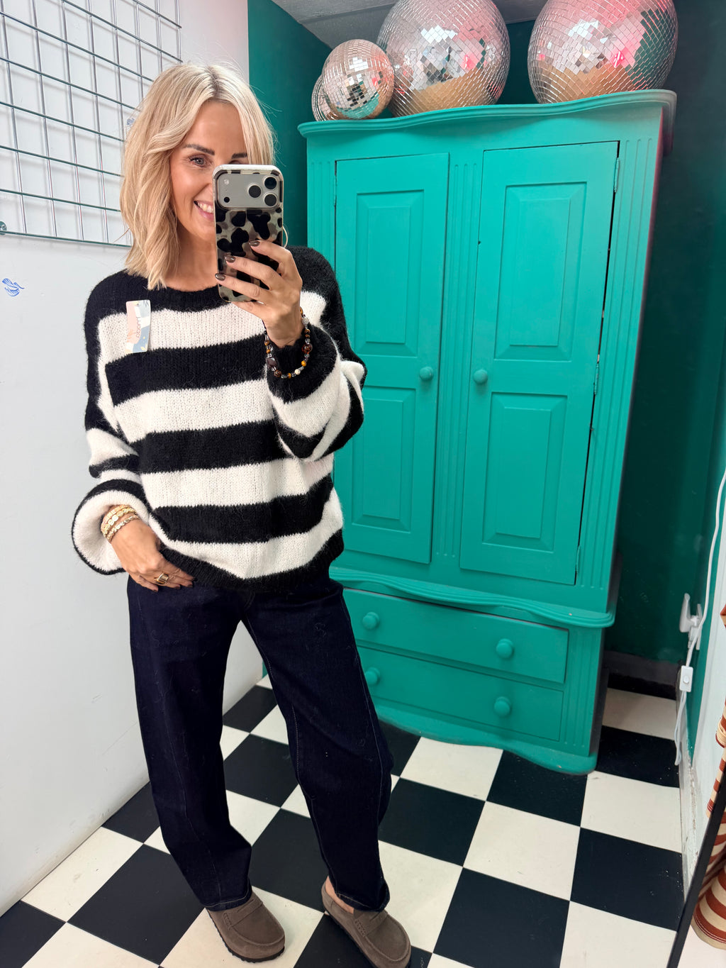 Chunky stripe knit - Black and white