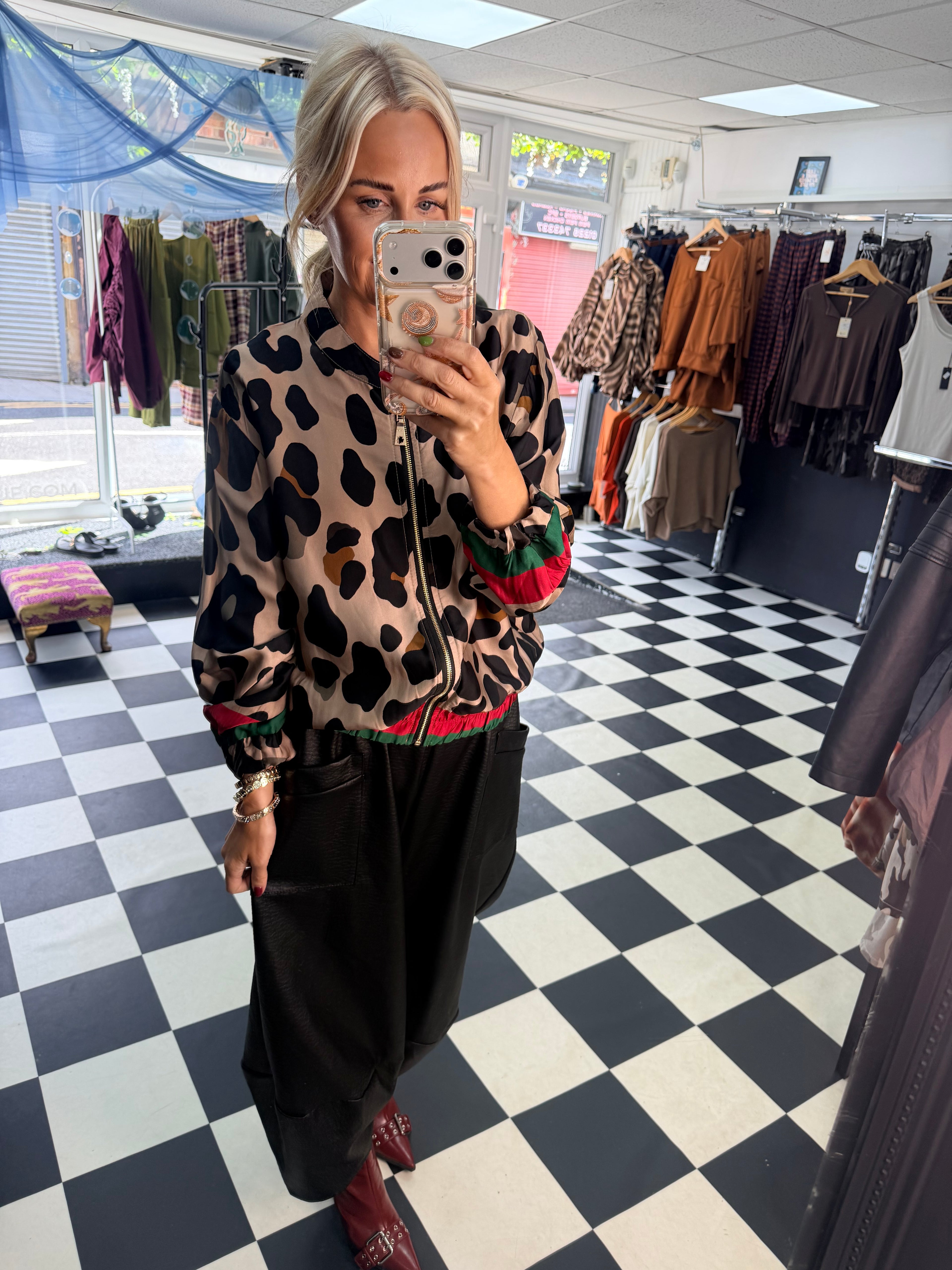 PU Tulip Trousers Black