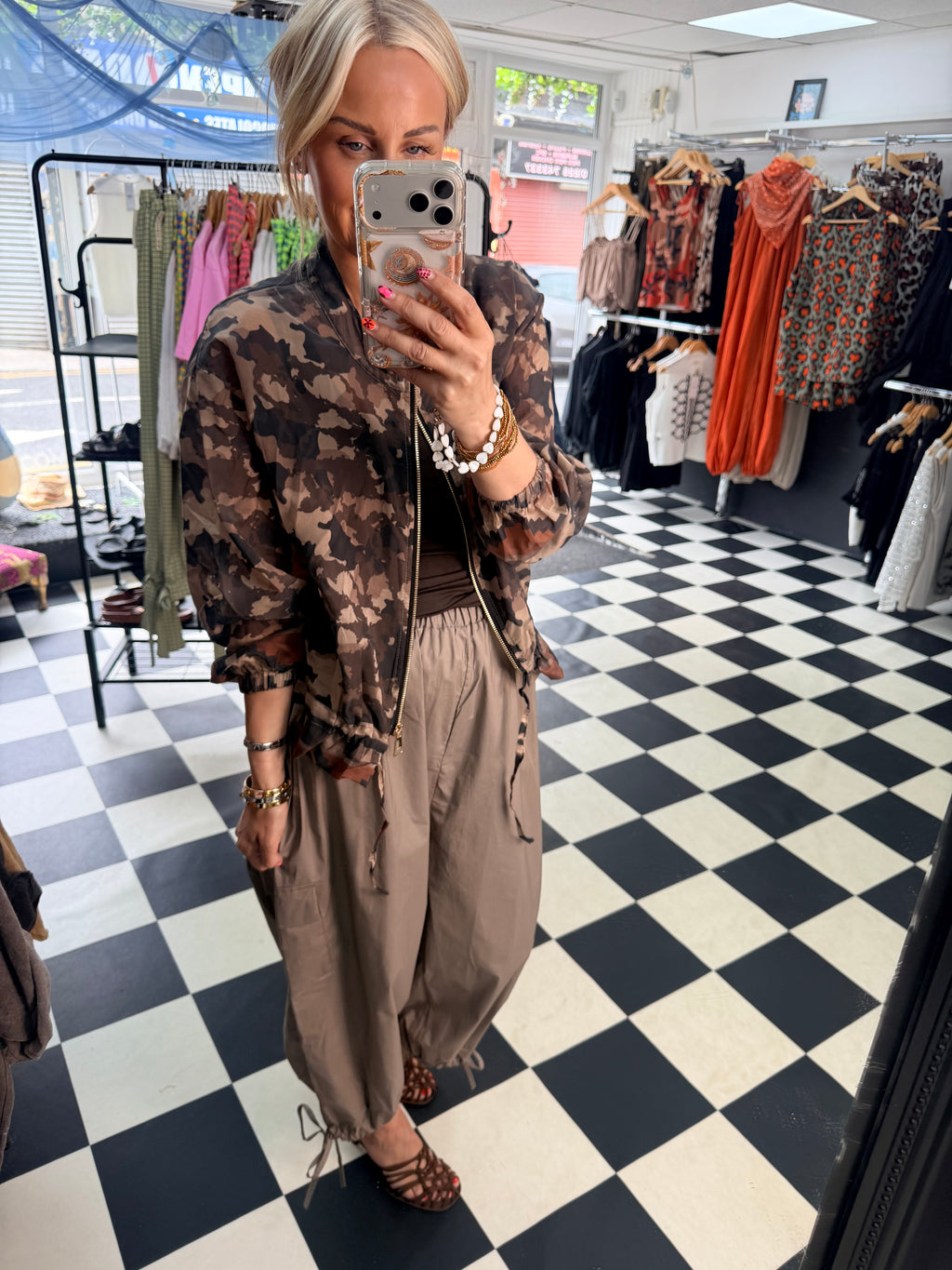 Lightweight Camo Jacket Black