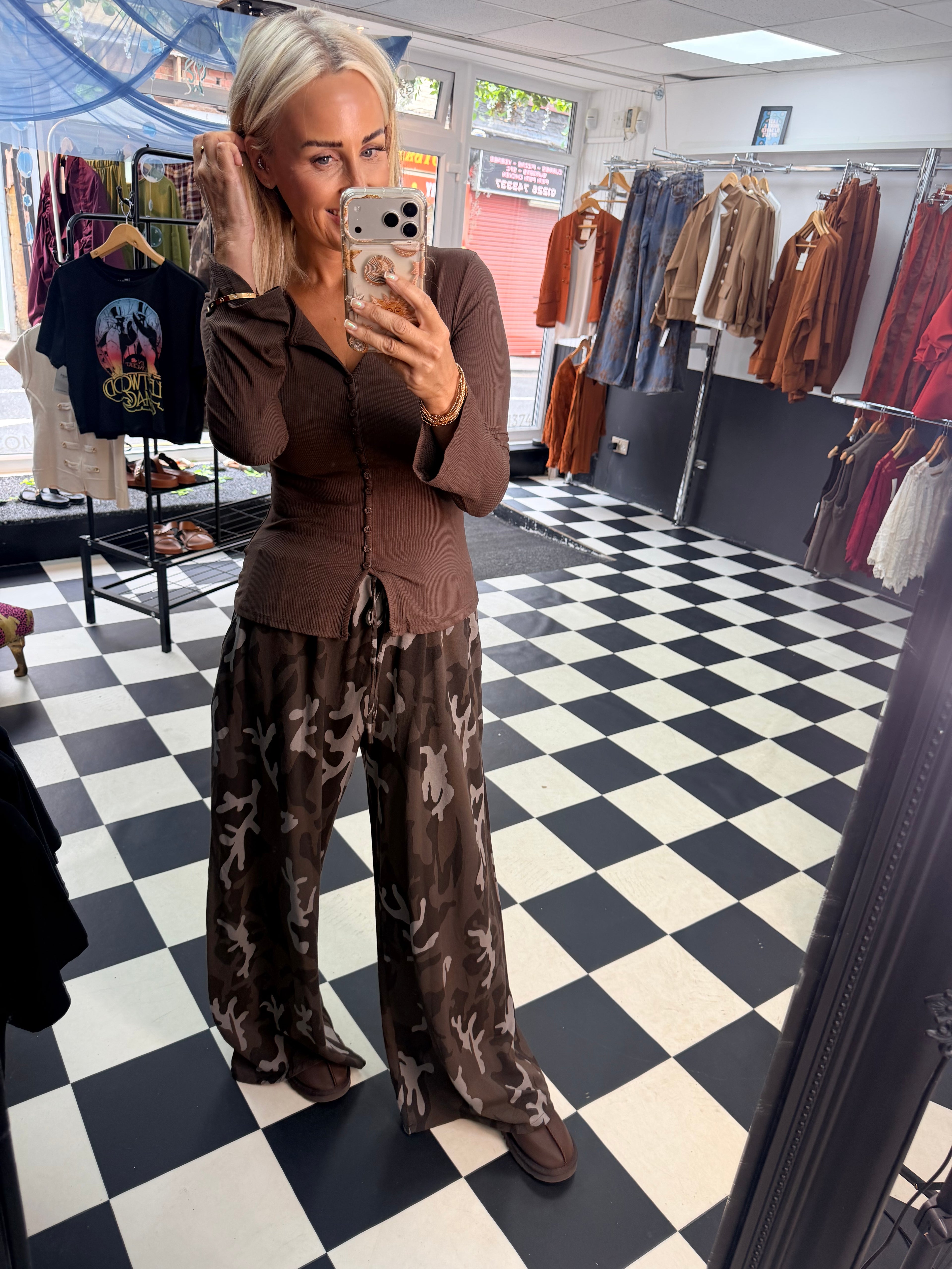 Cargo Straight Leg Joggers chocolate