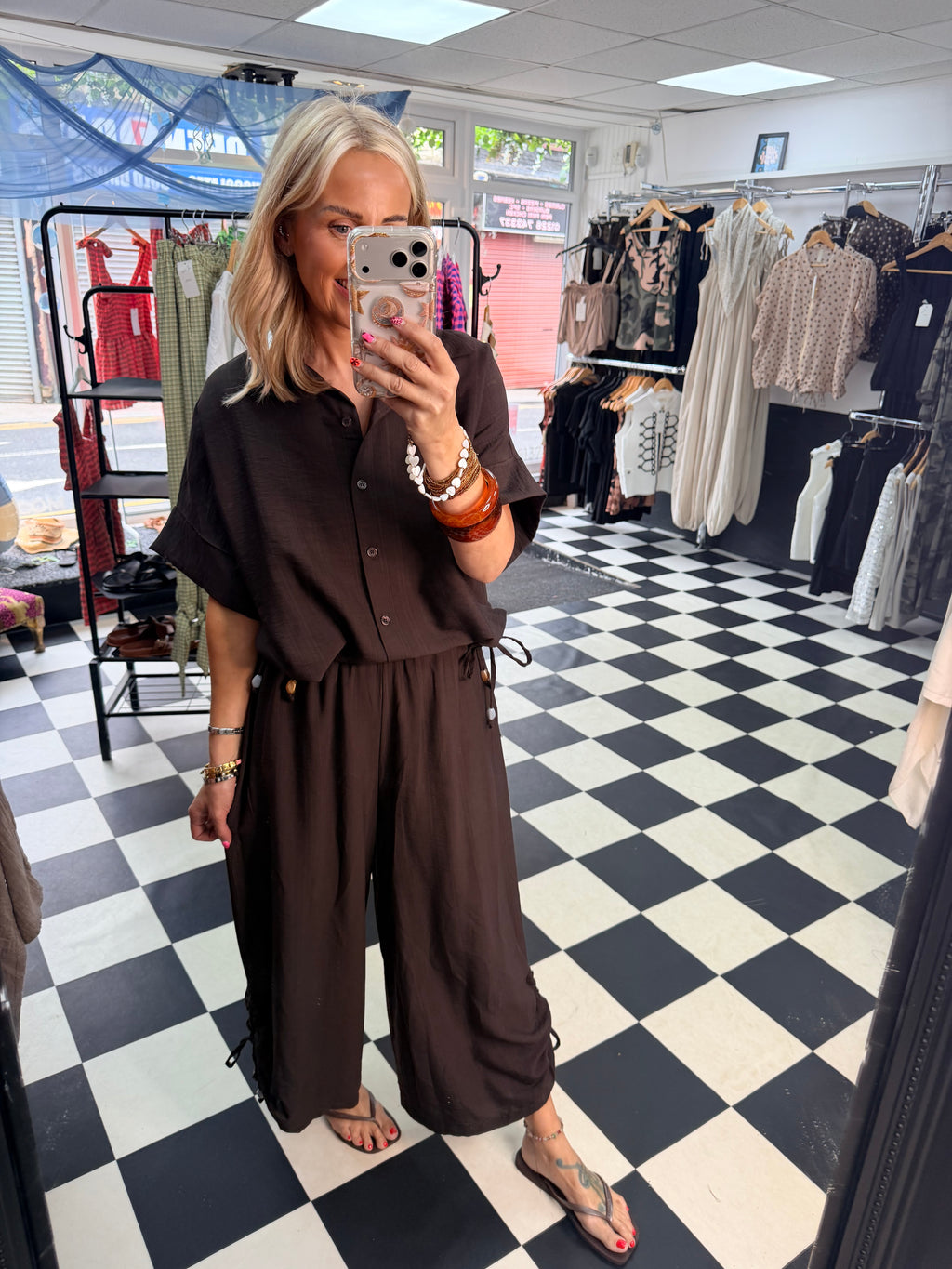 Beaded Co Ord Chocolate