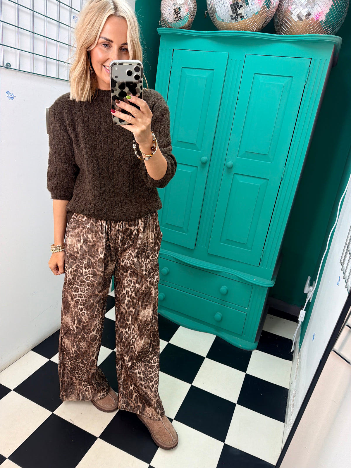 Leopard Cord Trousers