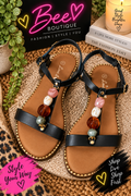 Beachy Seashell sandal - Black