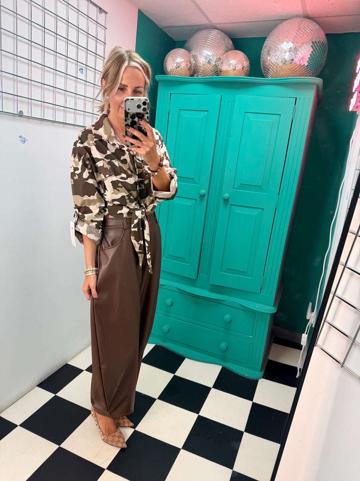The Camo Crush Tie-Front Shirt light Special Buys