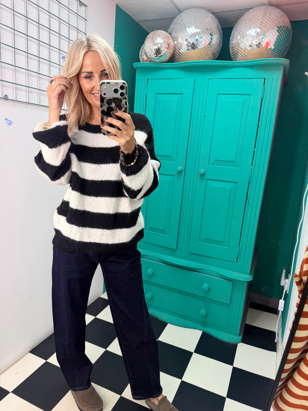 Chunky stripe knit - Black and white