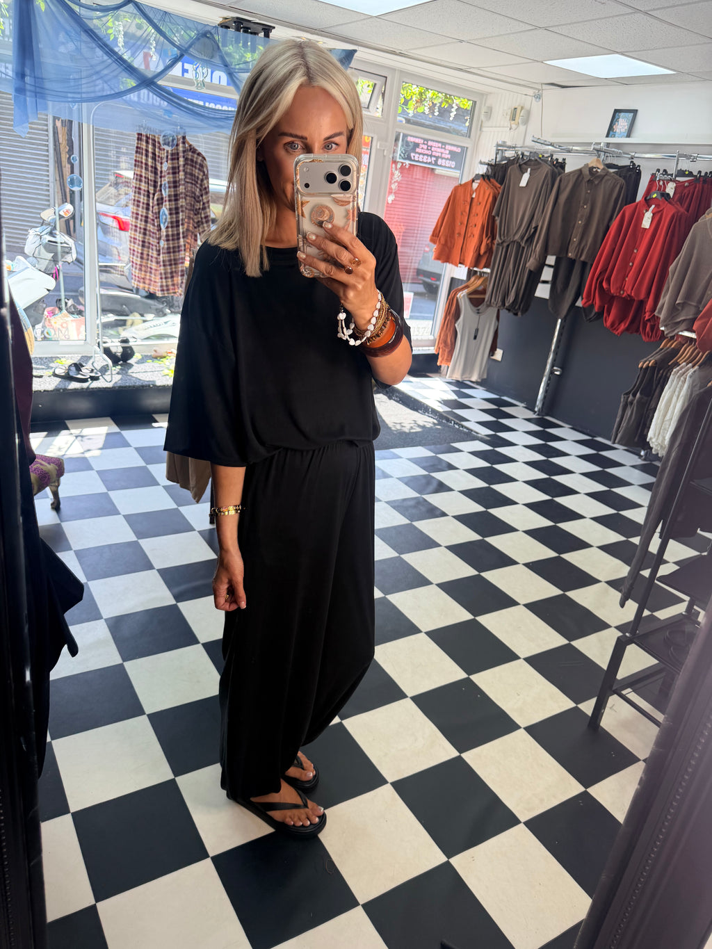 Weekend Slouch Co Ord Black