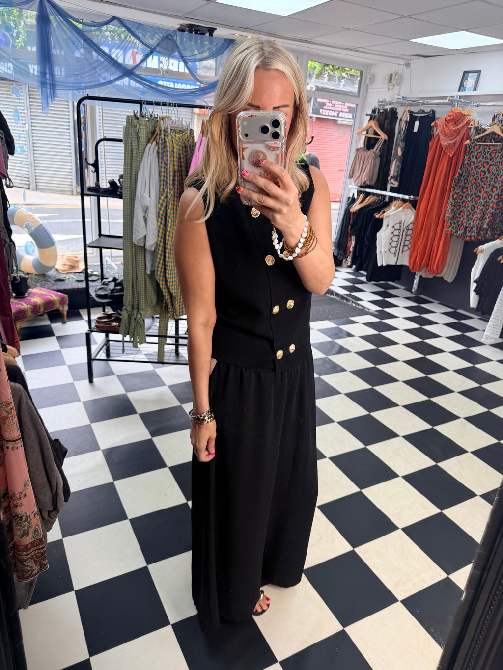 Palazzo Trousers Black