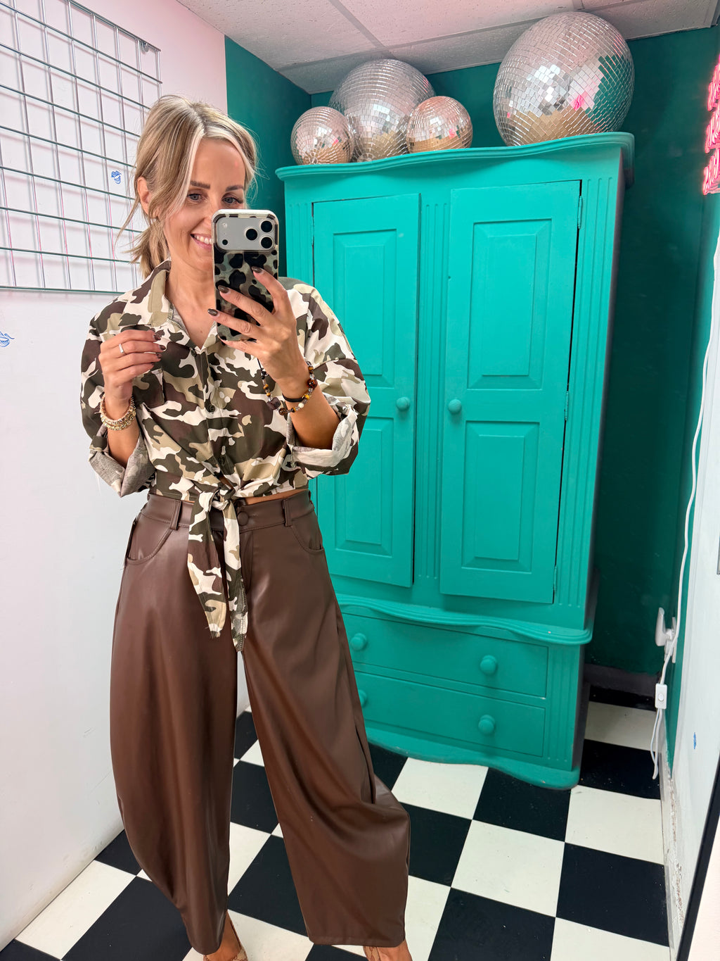 The Camo Crush Tie-Front Shirt light Special Buys