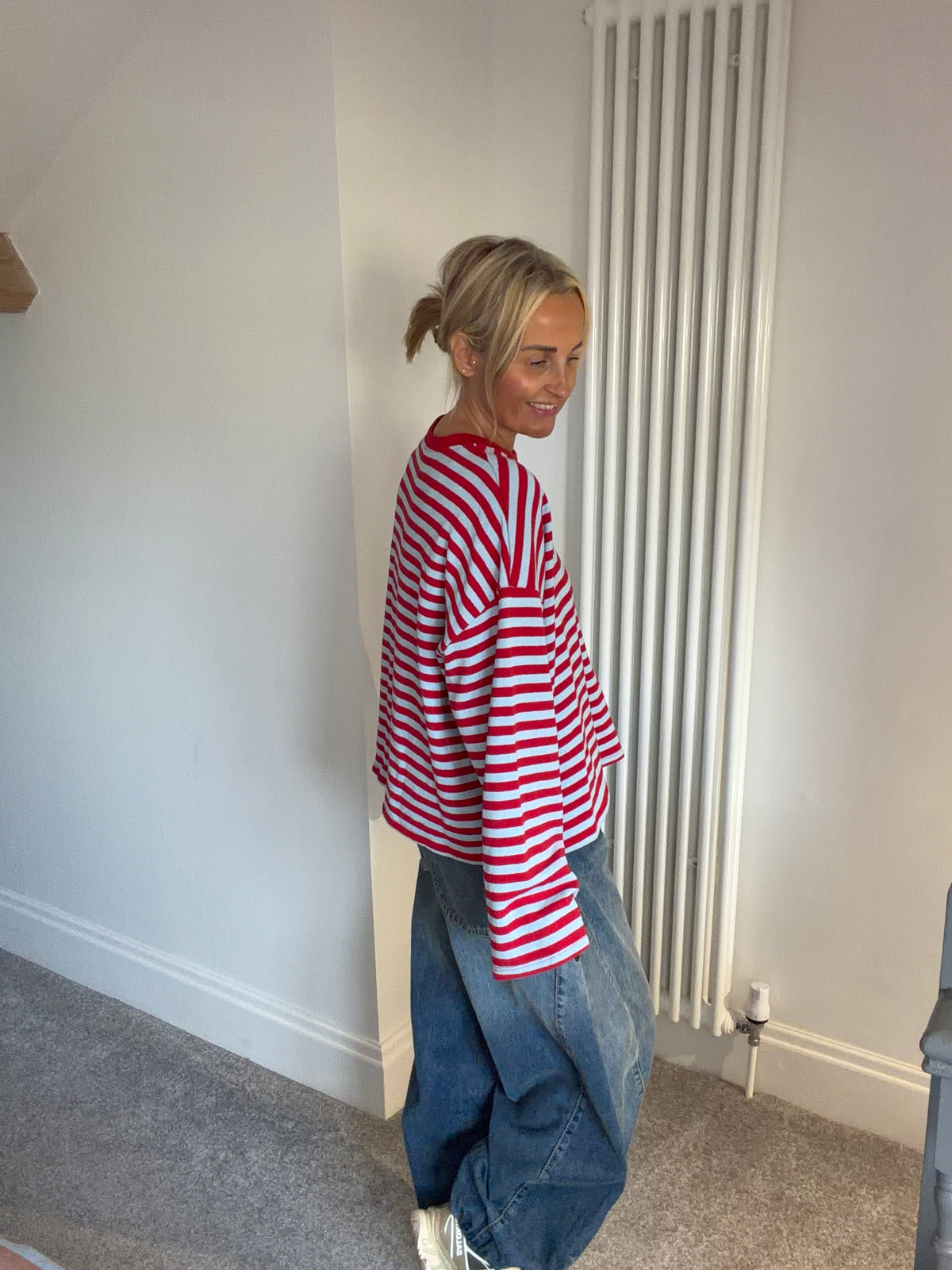 Weekend slouch stripe Blue/Red Special Buy