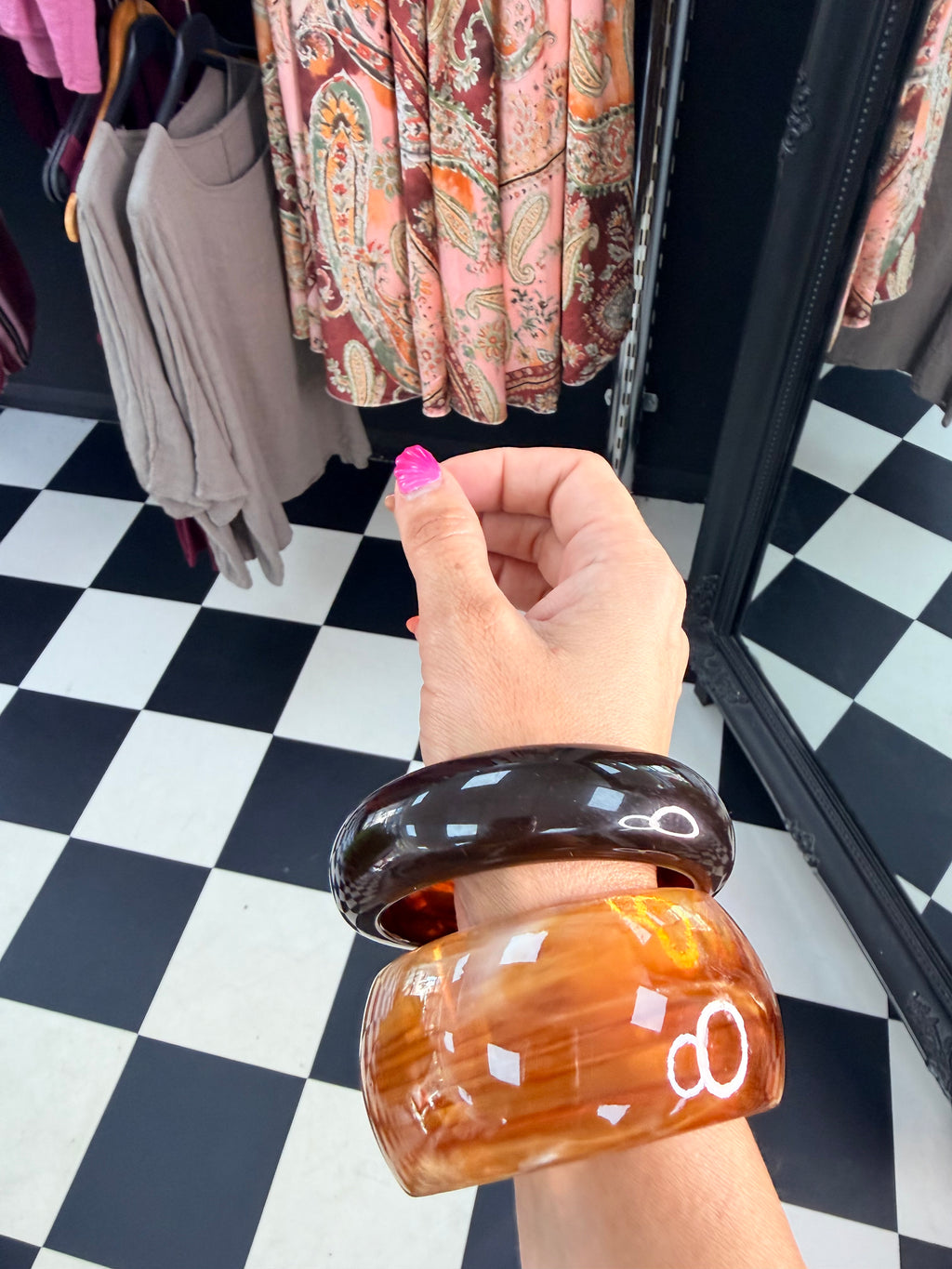 On Trend Chunky Bangle Amber