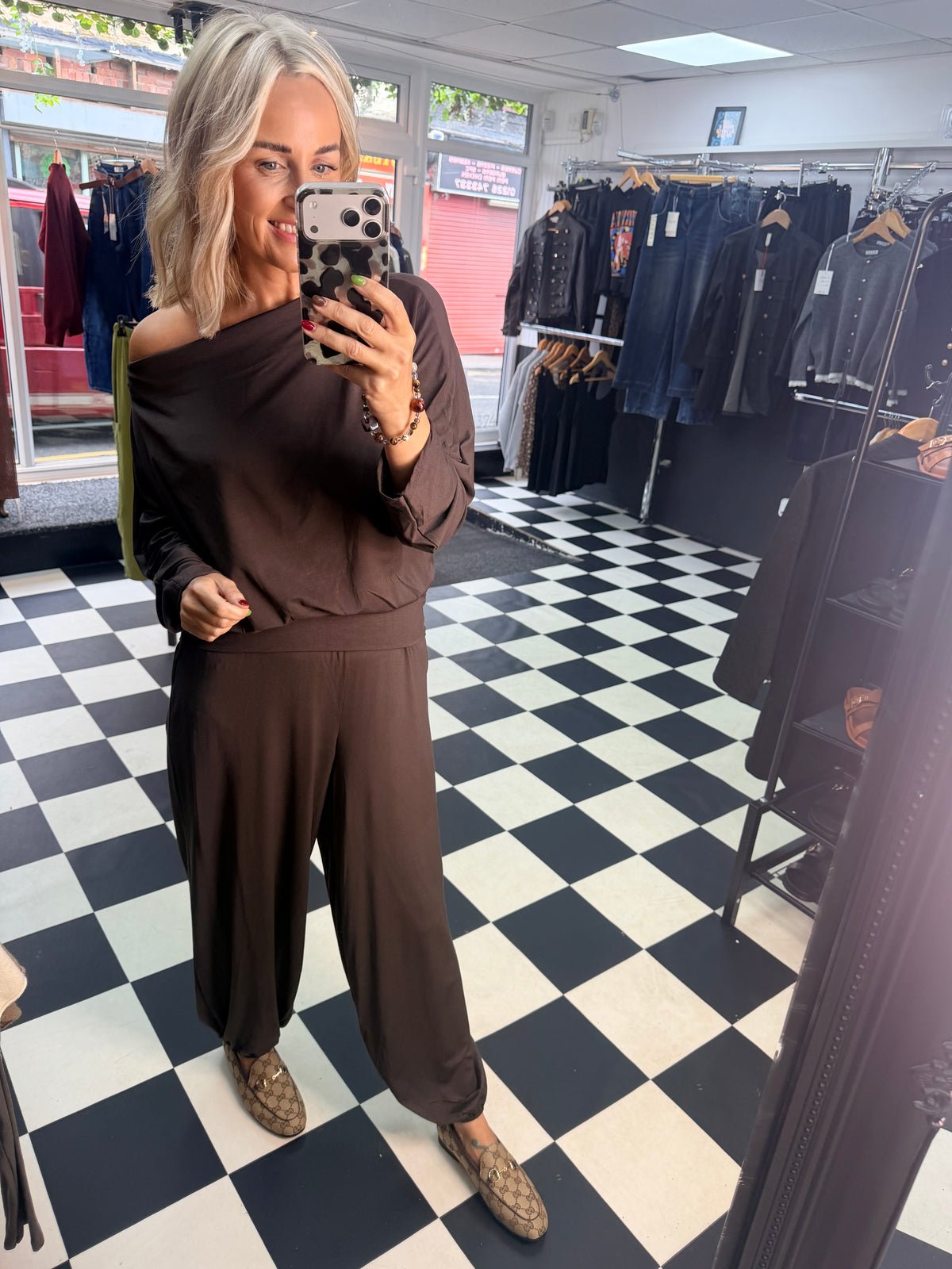 Slouchy Balloon Trousers Chocolate