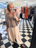 Button Balloon trousers Cream