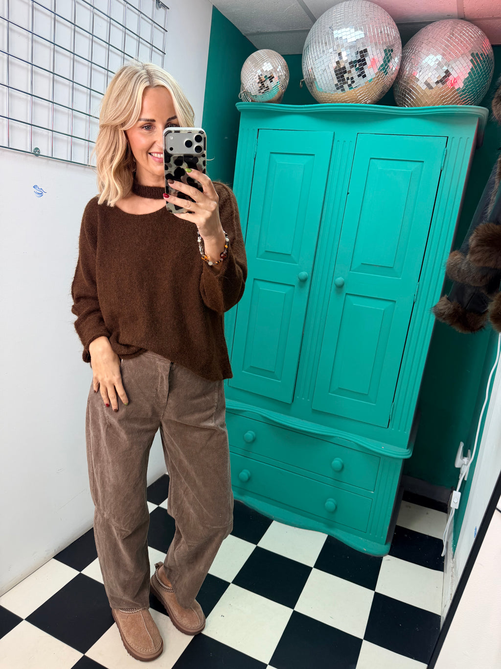 Autumn ready cord Jean - Mocha