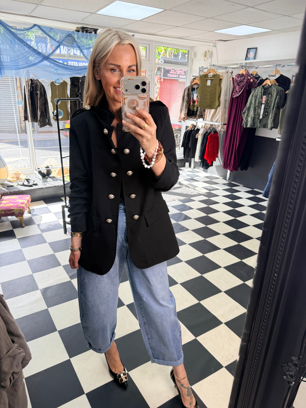 Military blazer Black