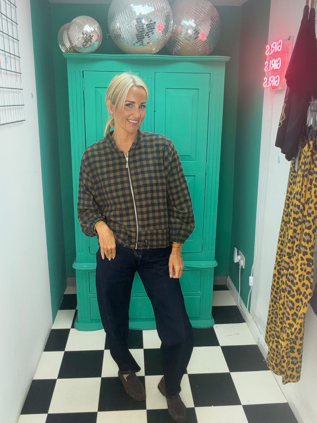Autumn Check Jacket Green/Navy