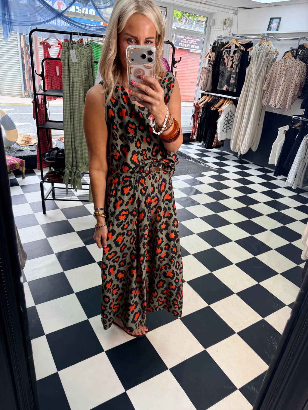 Animal co ord Khaki and orange