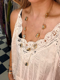 Gold pebble necklace