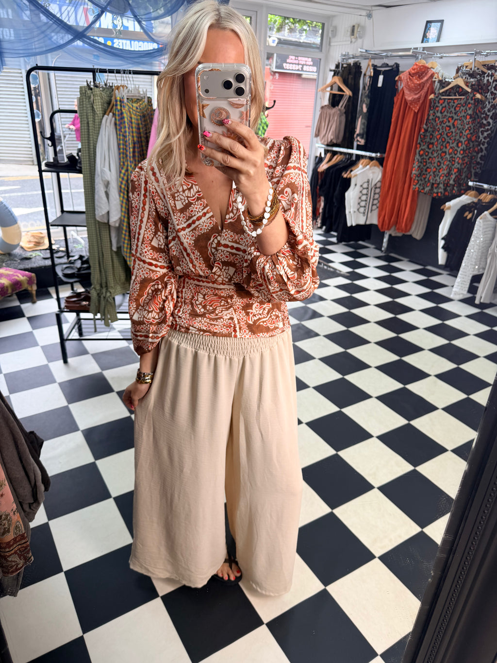 Palazzo Trousers Cream