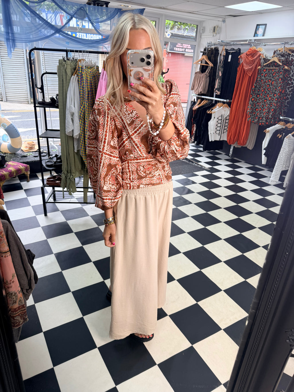 Palazzo Trousers Cream