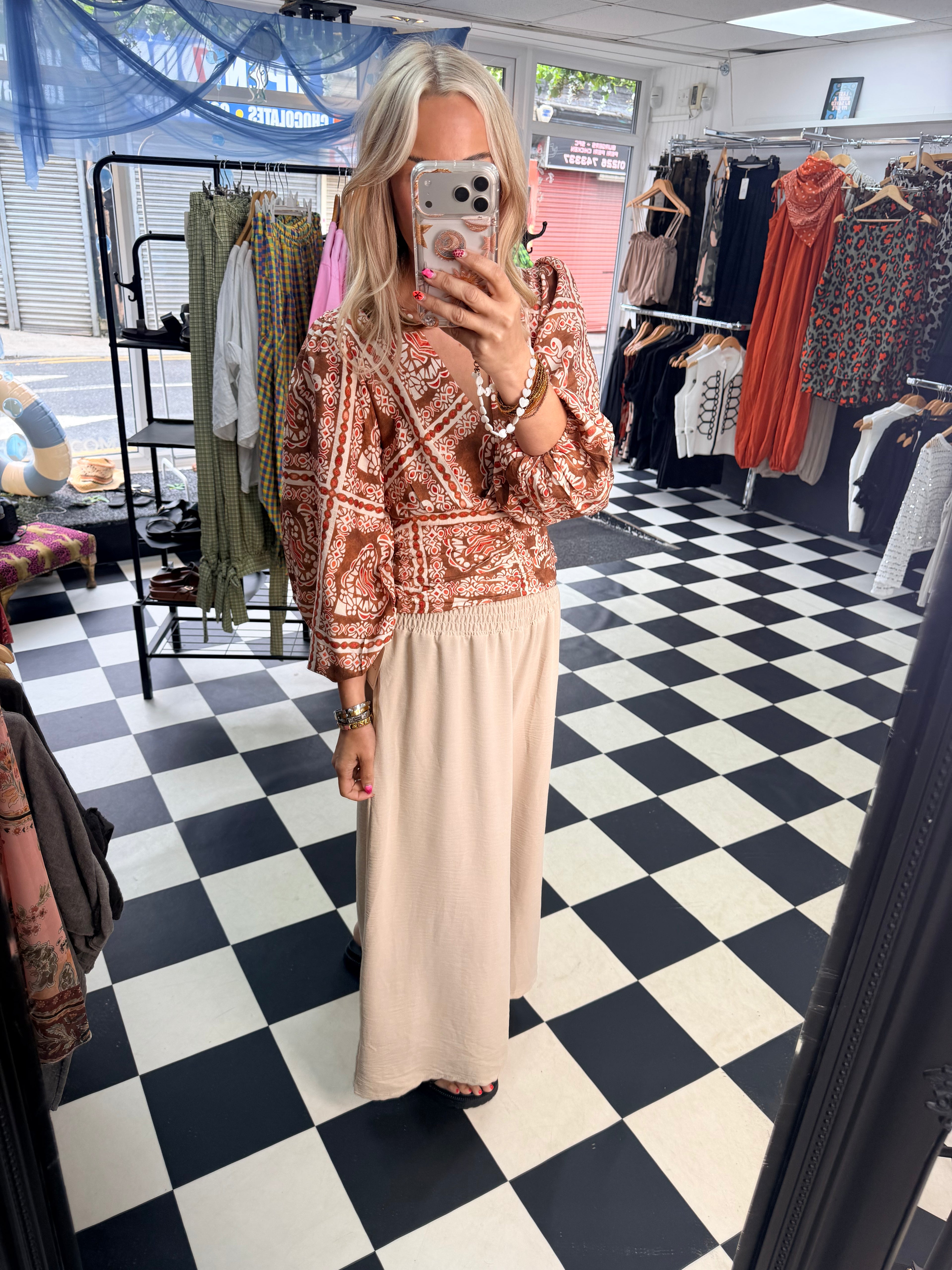 Palazzo Trousers Cream