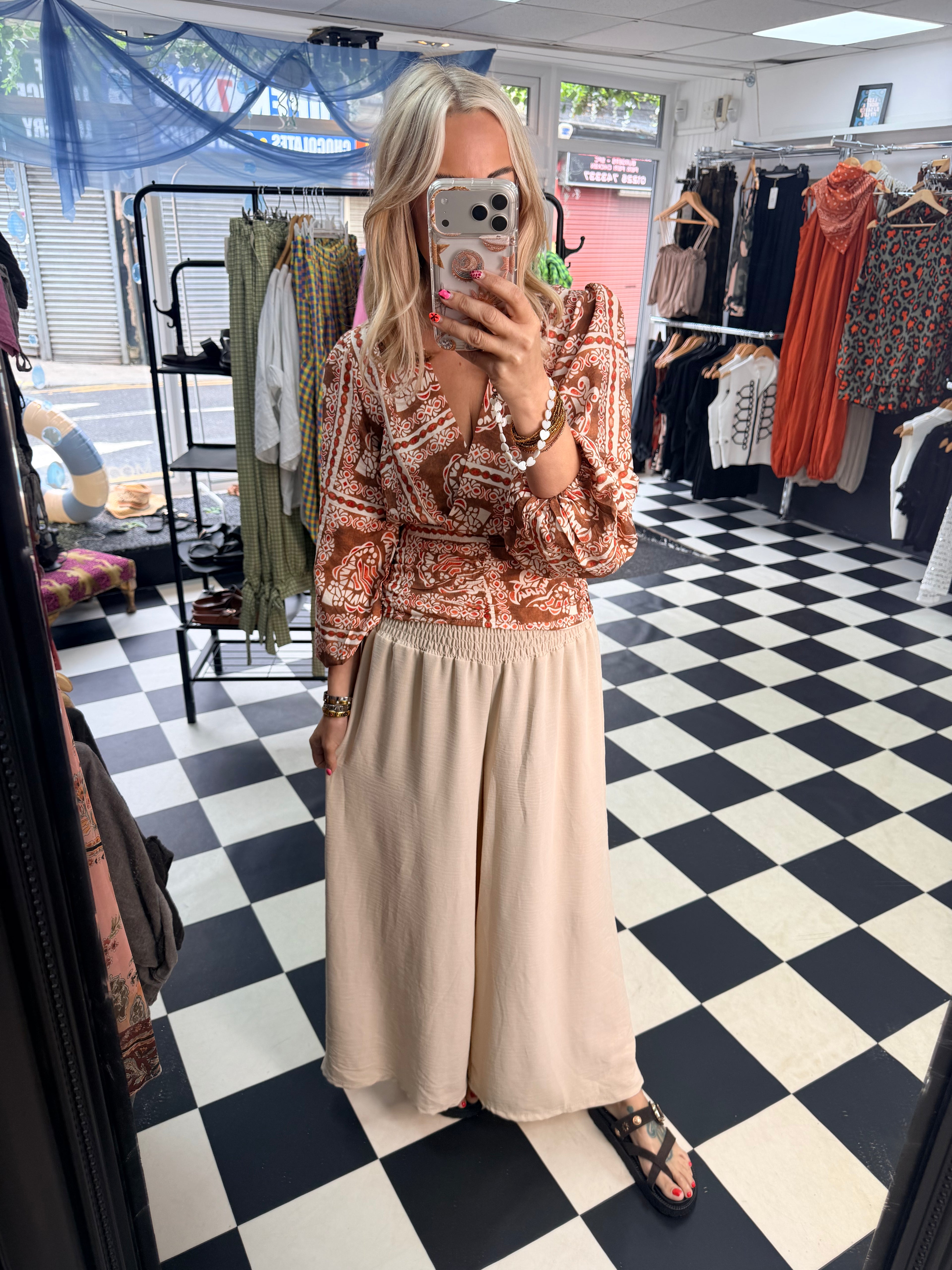 Palazzo Trousers Cream