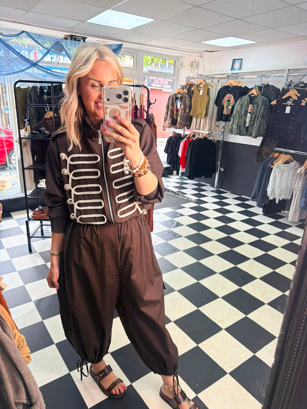 Milatary bomber jacket - chocolate