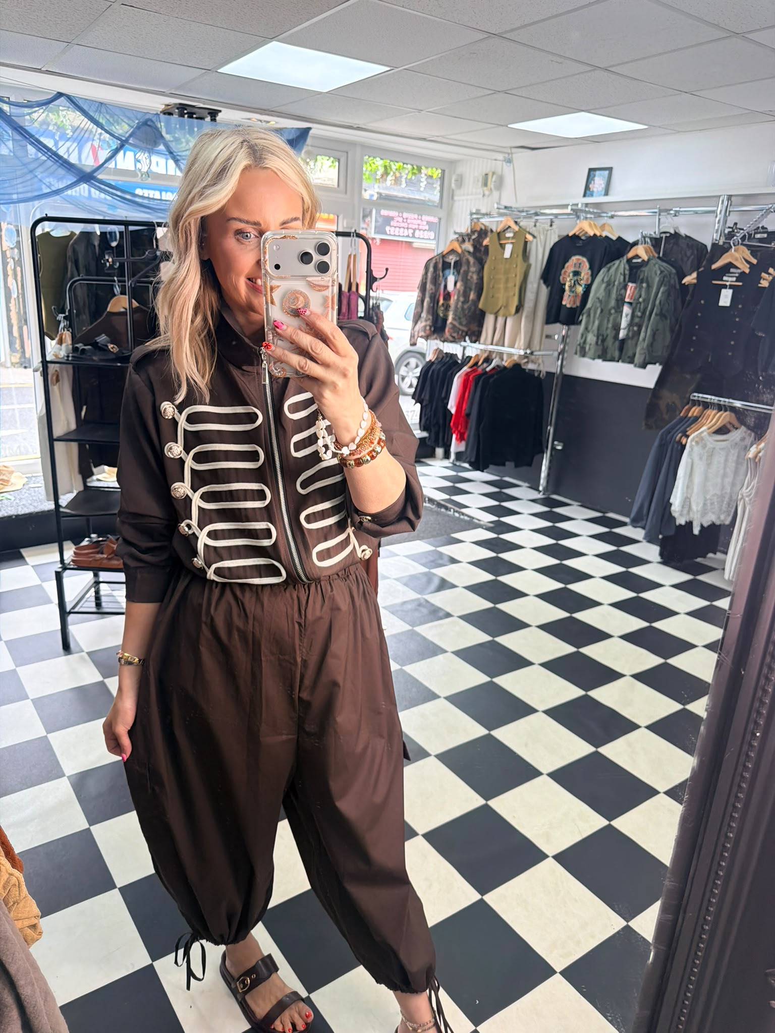 Milatary bomber jacket - chocolate