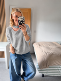 Slash Neck Jumper Grey 12-18