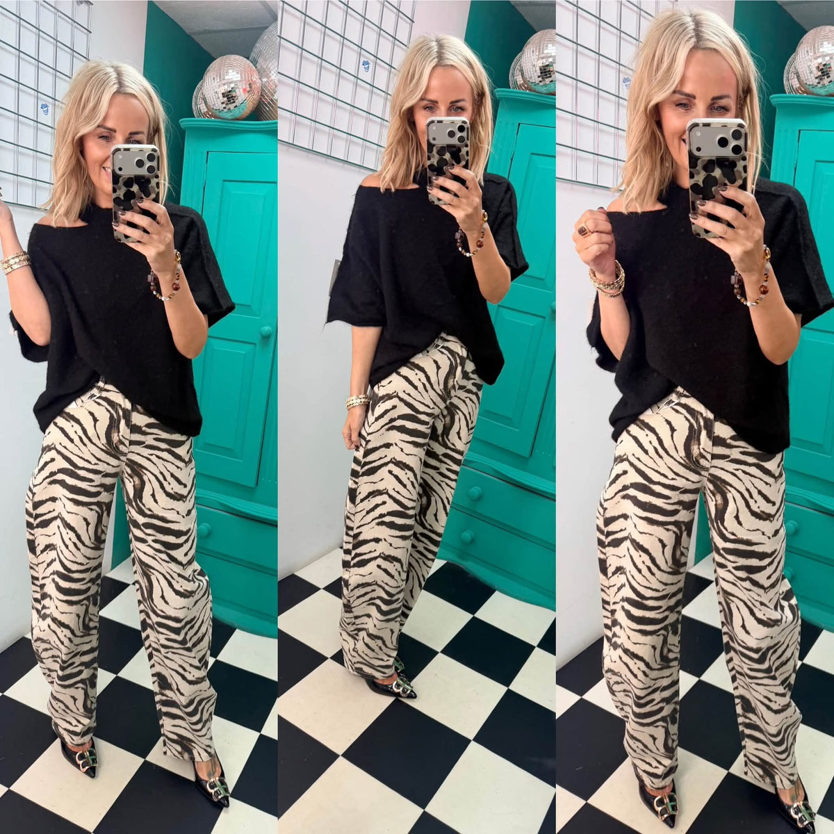 Animal print Zebra jeans