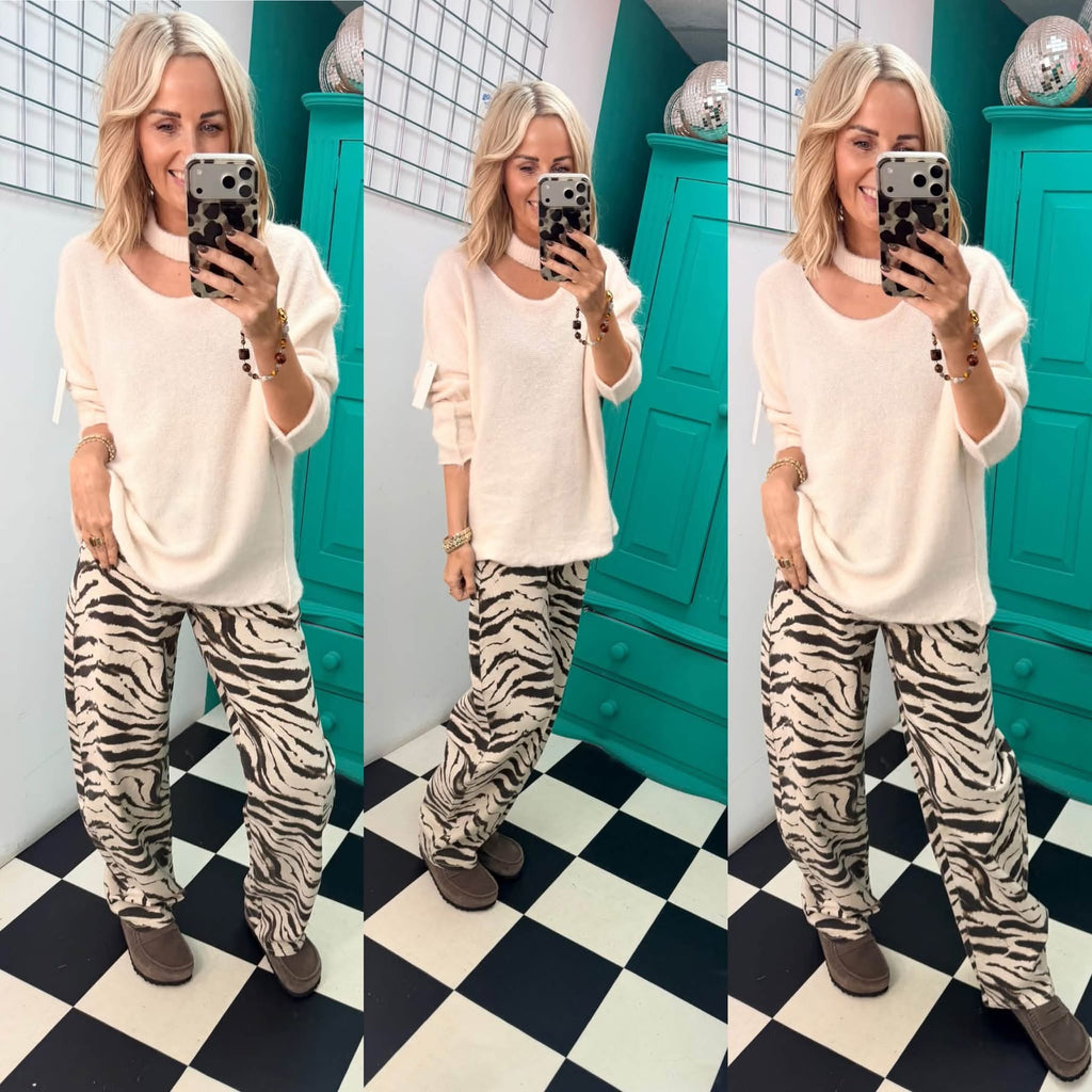 Animal print Zebra jeans