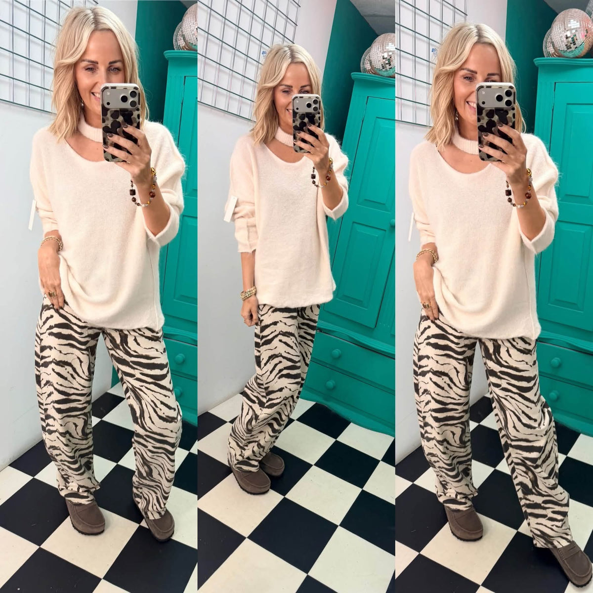 Animal print Zebra jeans