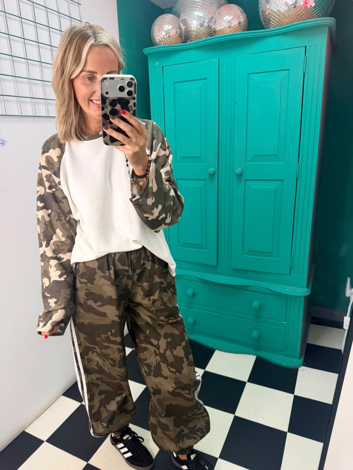 The Camo Club Balloon Trousers White Stripe Special Buy