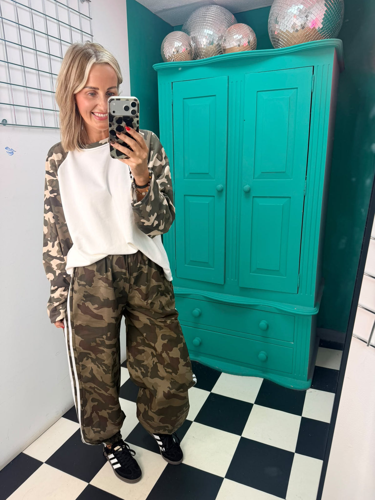 The Camo Club Balloon Trousers White Stripe Special Buy