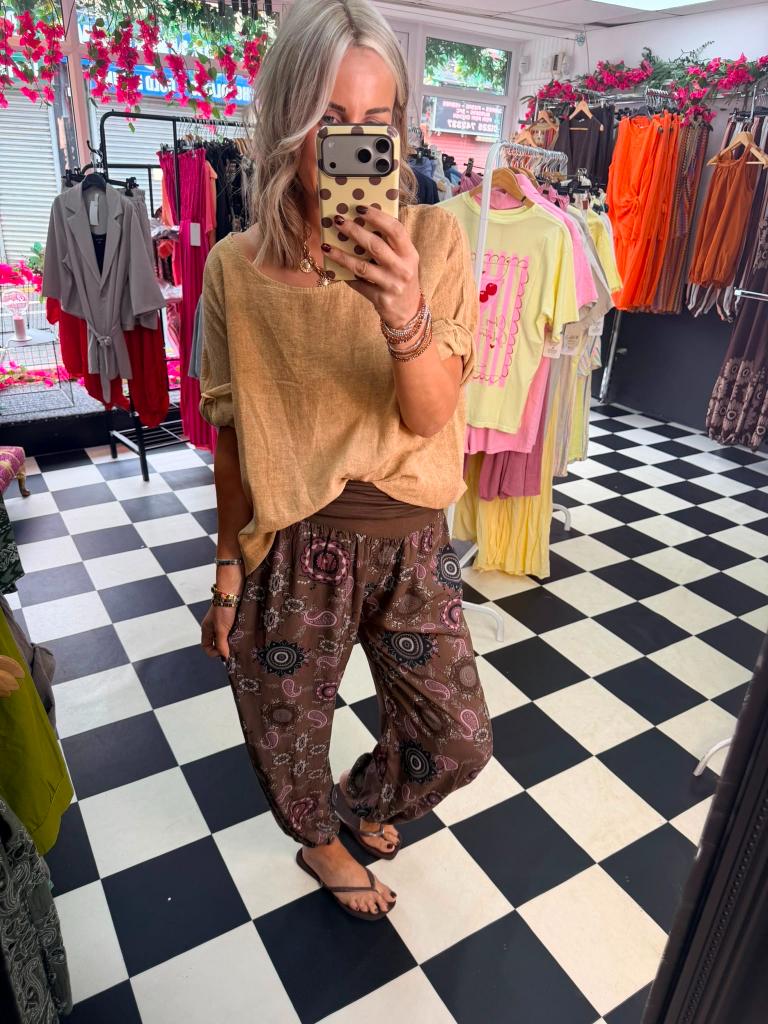 Hippy Aladin Trouser Chocolate