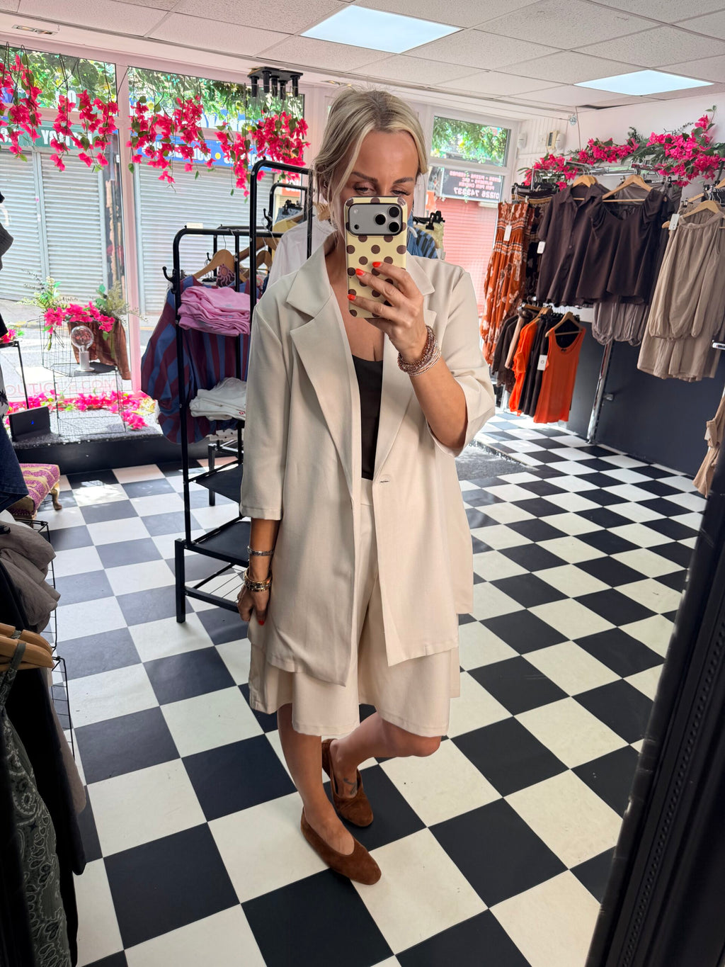 City Short Set Cream