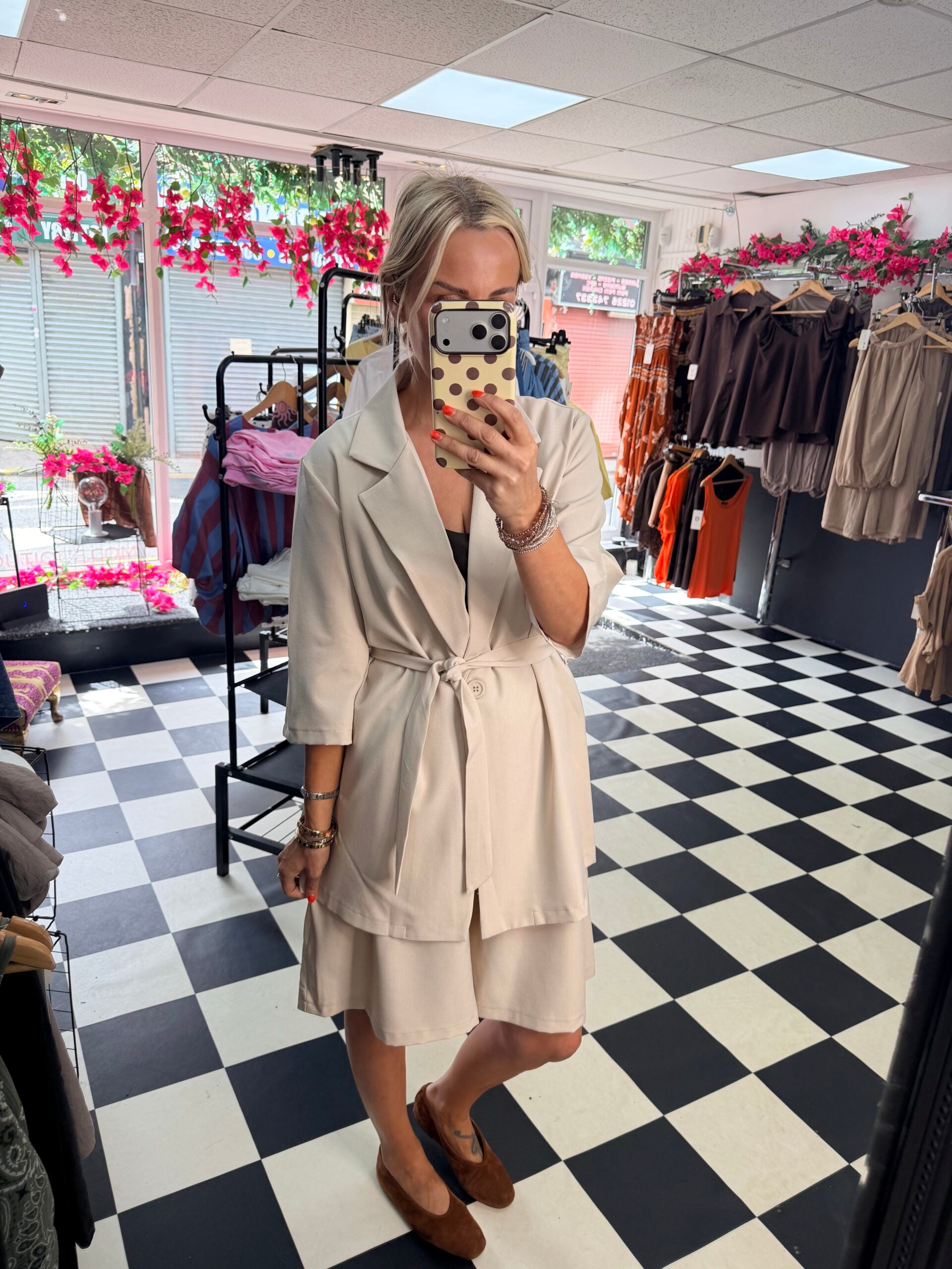 City Short Set Cream